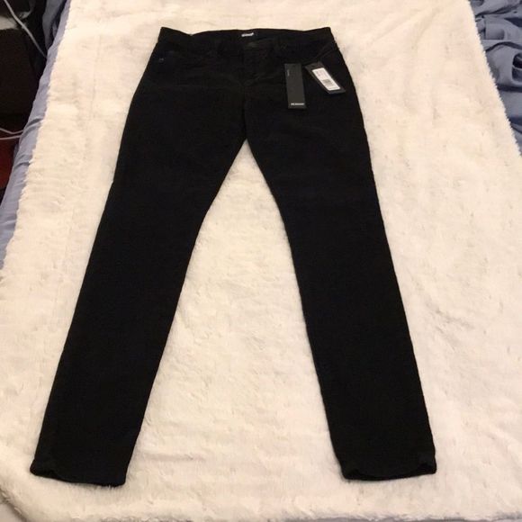 Black corduroy Hudson midrise Nico skinny pants - Picture 1 of 10
